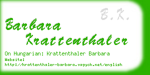 barbara krattenthaler business card